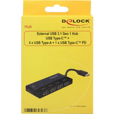 DeLOCK Externe USB 3.1 Gen 1 USB-C > 4x USB-A + 1x USB-C