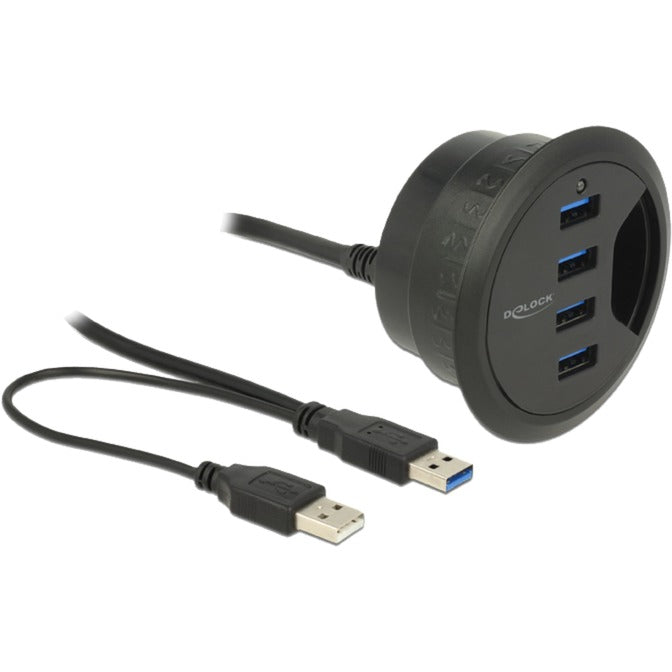 DeLOCK In-Desk Hub 4 Port USB 3.0