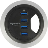 DeLOCK In-Desk Hub 4 Port USB 3.0