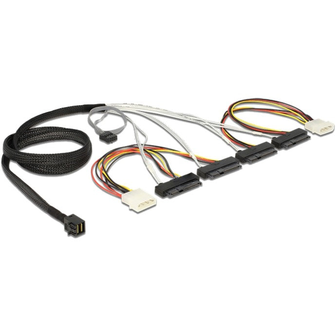DeLOCK Mini SAS HD SFF-8643 > 4 x SAS SFF-8482 + power +