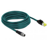 DeLOCK Netwerk kabel M12 8 pin X-coded > RJ45 Hirose plug
