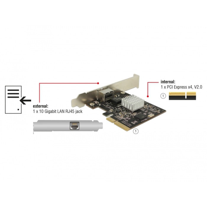 DeLOCK PCI Express Card > 1 x 10 Gigabit LAN NBASE-T RJ45