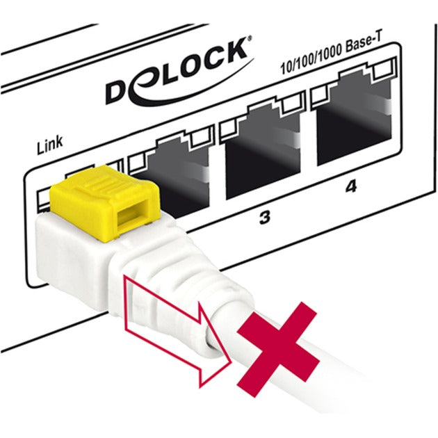 DeLOCK Patchkabel RJ-45 Secure met Cat.6a