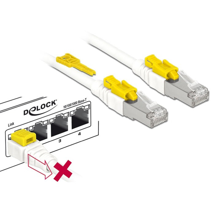 DeLOCK Patchkabel RJ-45 Secure met Cat.6a