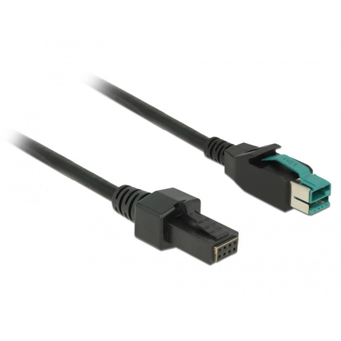 DeLOCK PoweredUSB kabel male 12 V > 2 x 4 pin male voor P