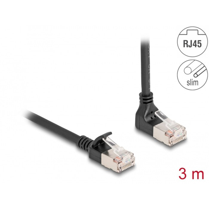 DeLOCK RJ45 Network Cable Cat.6A S FTP Slim 90° upwards a