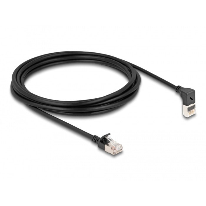 DeLOCK RJ45 Network Cable Cat.6A S FTP Slim 90° upwards a
