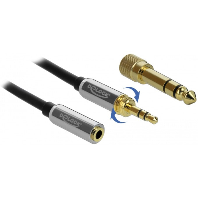DeLOCK Stereo Jack 3,5 mm 3-Pin male > female
