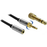 DeLOCK Stereo Jack 3,5 mm 3-Pin male > female