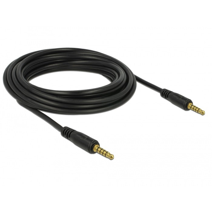 DeLOCK Stereo Jack 3,5 mm 5-Pin (male) > 3,5 mm 5-Pin (ma