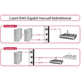 DeLOCK Switch RJ45 10 100 1000 Mbps 2 port