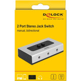 DeLOCK Switch Stereo Jack 3.5 mm 2 port manual bidirectio