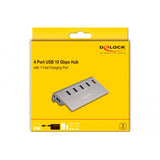 DeLOCK USB 10 Gbps Hub met 4 USB-A poorten + 1 Char