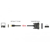 DeLOCK USB-C 2.0 male > 1 x Parallel DB25 female