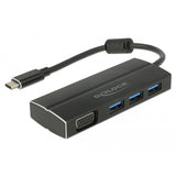 DeLOCK USB-C 3.1 > 3x USB-A 3.0 Hub + 1x VGA