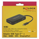 DeLOCK USB-C > VGA HDMI DVI DisplayPort