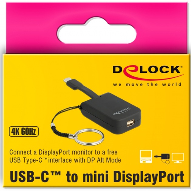 DeLOCK USB-C > mini-DisplayPort adapter sleutelhanger