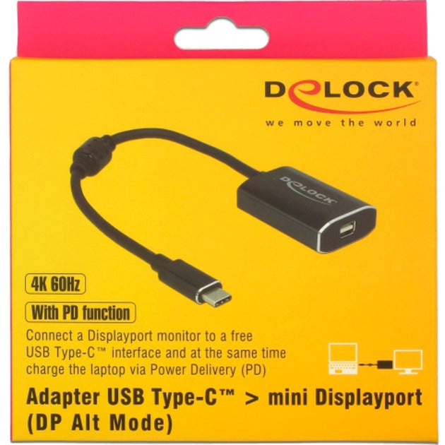 DeLOCK USB-C (male) > Mini DisplayPort (female) met PD fu