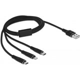 DeLOCK USB Charging cable 3 in 1 for Lightning, micro USB