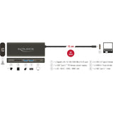 DeLOCK USB Type-C 3.1 Docking Station HDMI 4K 30 Hz, Giga