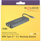 DeLOCK USB Type-C 3.1 Docking Station HDMI 4K 30 Hz, Giga
