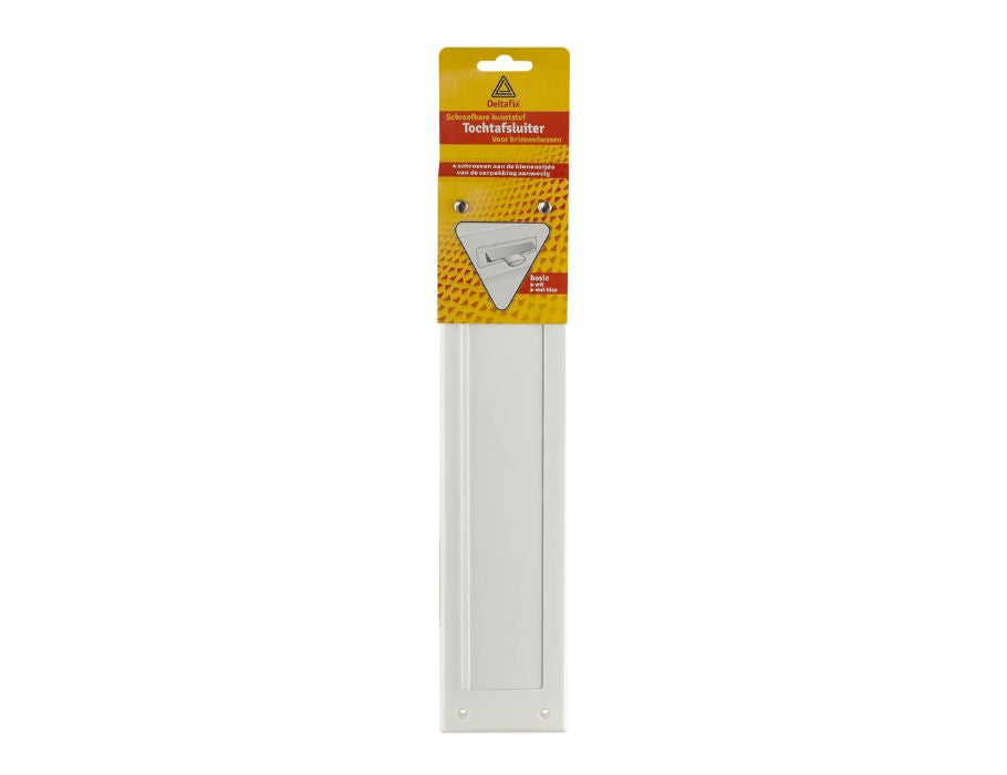 Deltafix brievenbusborstel met klep - wit