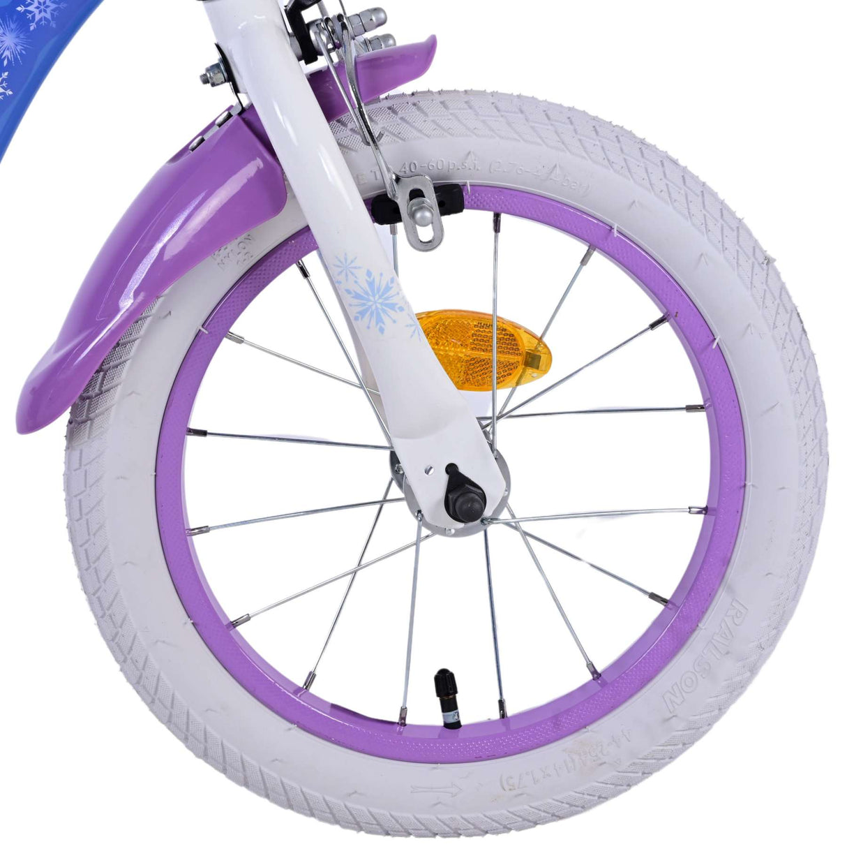 Disney Frozen 2 Kinderfiets Meisjes 14 inch Blauw Paars Twee handremmen