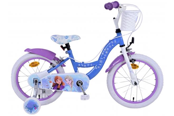 Disney Frozen 2 Kinderfiets Meisjes 16 inch Blauw Paars Twee handremmen
