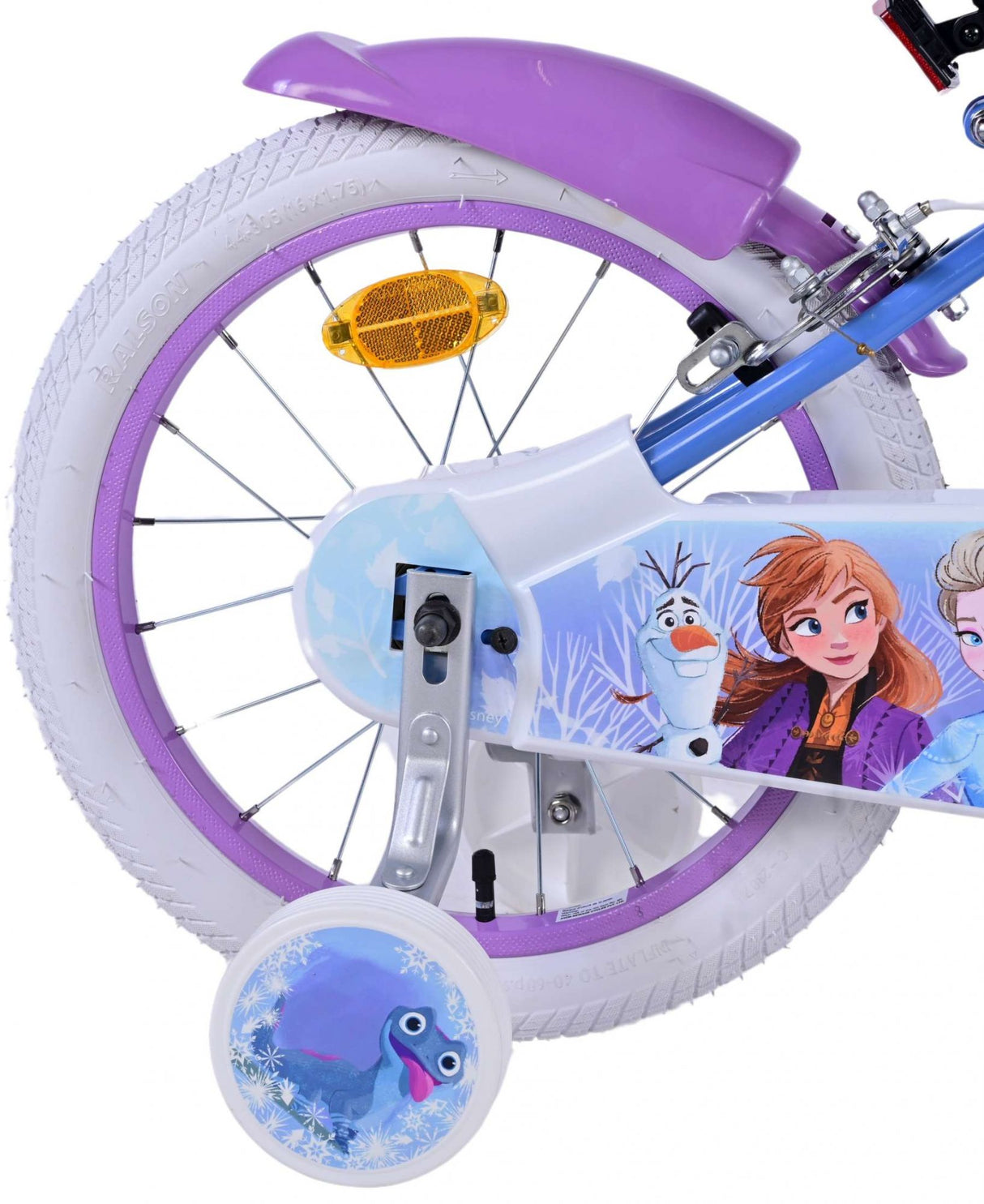 Disney Frozen 2 Kinderfiets Meisjes 16 inch Blauw Paars Twee handremmen