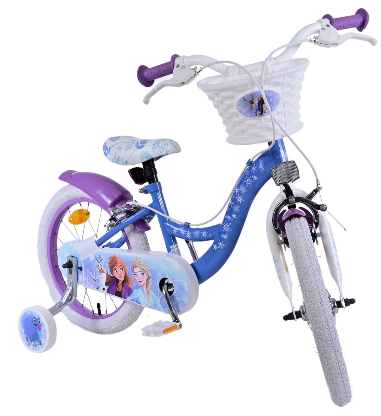 Disney Frozen 2 Kinderfiets Meisjes 16 inch Blauw Paars Twee handremmen