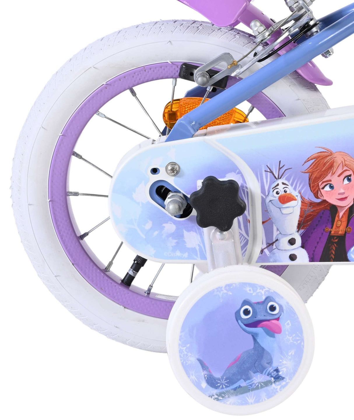 Volare disney frozen 2 kinderfiets - meisjes - 12 inch - blauw paars - twee handremmen
