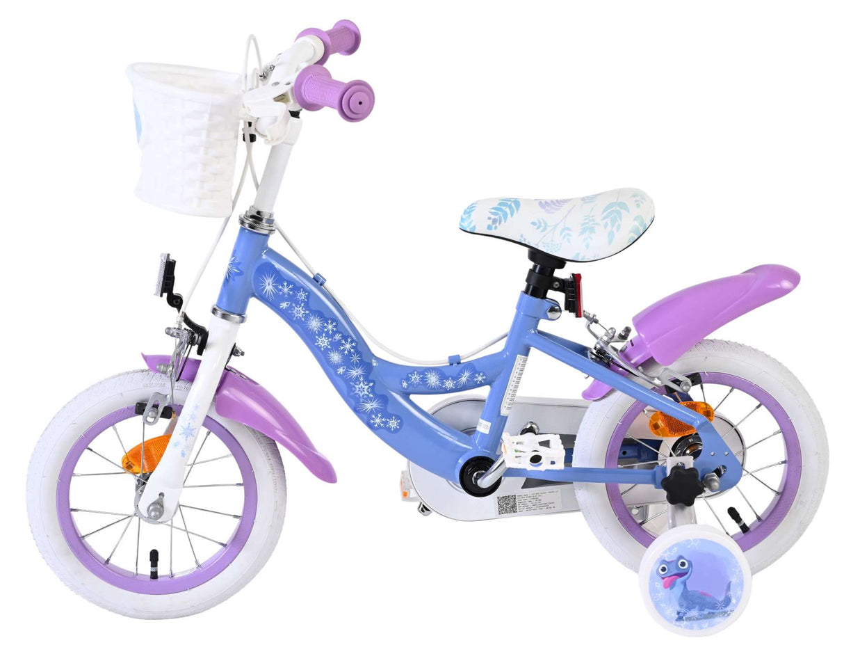 Volare disney frozen 2 kinderfiets - meisjes - 12 inch - blauw paars - twee handremmen