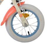 Stitch disney kinderfiets - meisjes - 12 inch - twee handremmen - crème koraal blauw