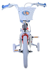 Stitch disney kinderfiets - meisjes - 14 inch - crème koraal blauw - twee handremmen