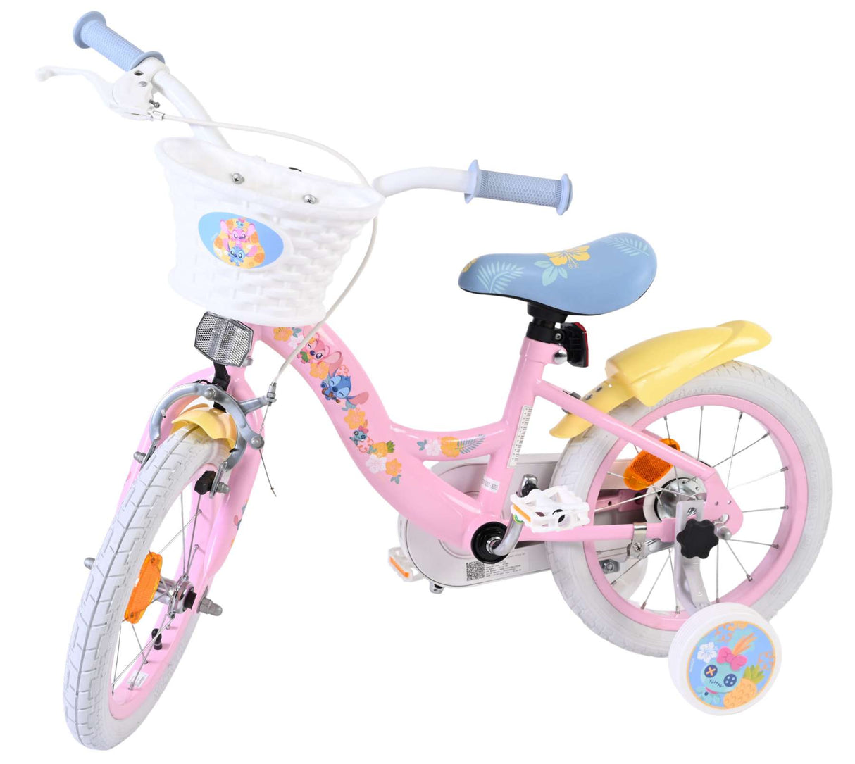 Stich disney stitch kinderfiets - meisjes - 14 inch - roze