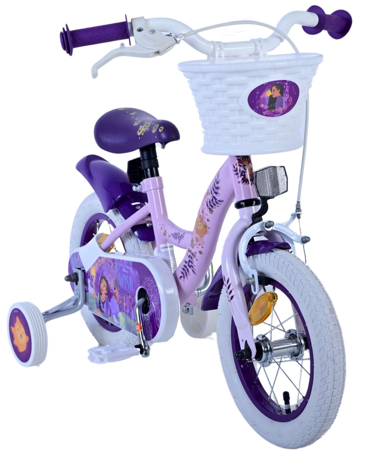 Wish disney kinderfiets - meisjes - 12 inch - paars