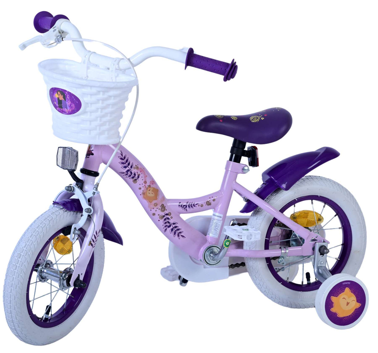 Wish disney kinderfiets - meisjes - 12 inch - paars