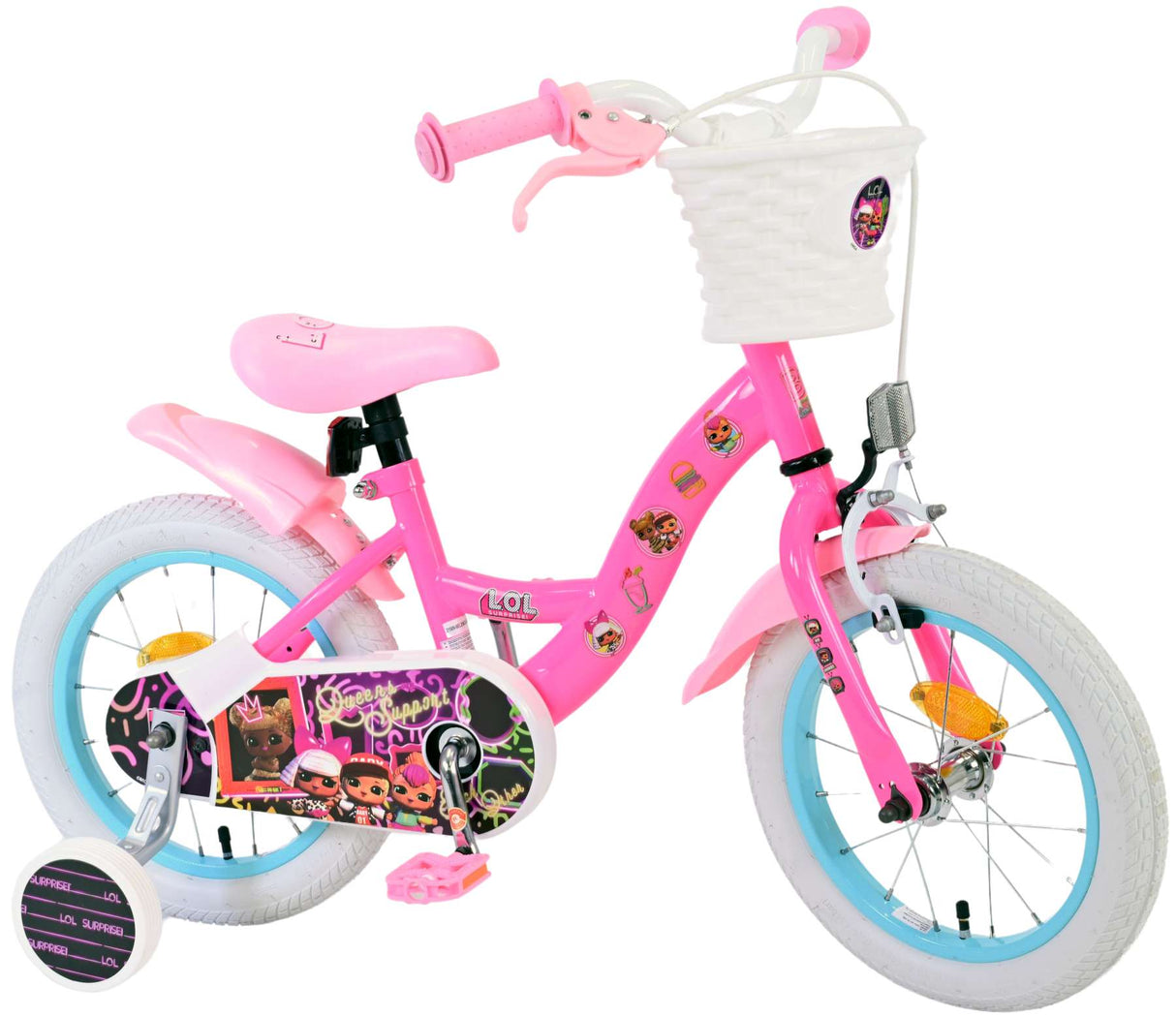 Volare puppen-kinderfahrrad - mädchen - 14 zoll - rosa