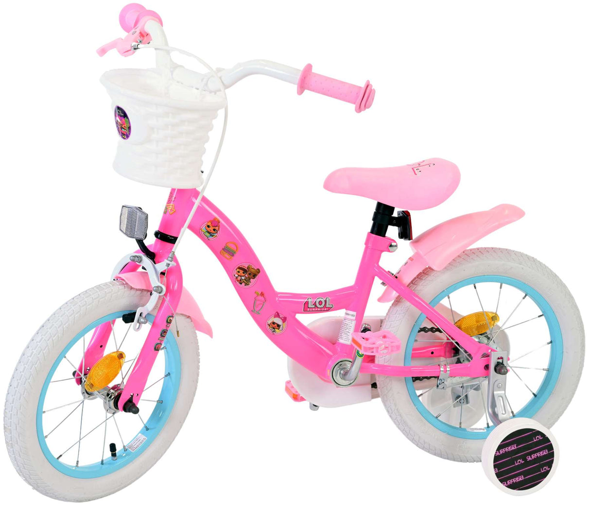 Volare dolls kinderfiets - meisjes - 14 inch - roze