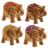 Mini metallic glitter geluk olifant verzamelobject