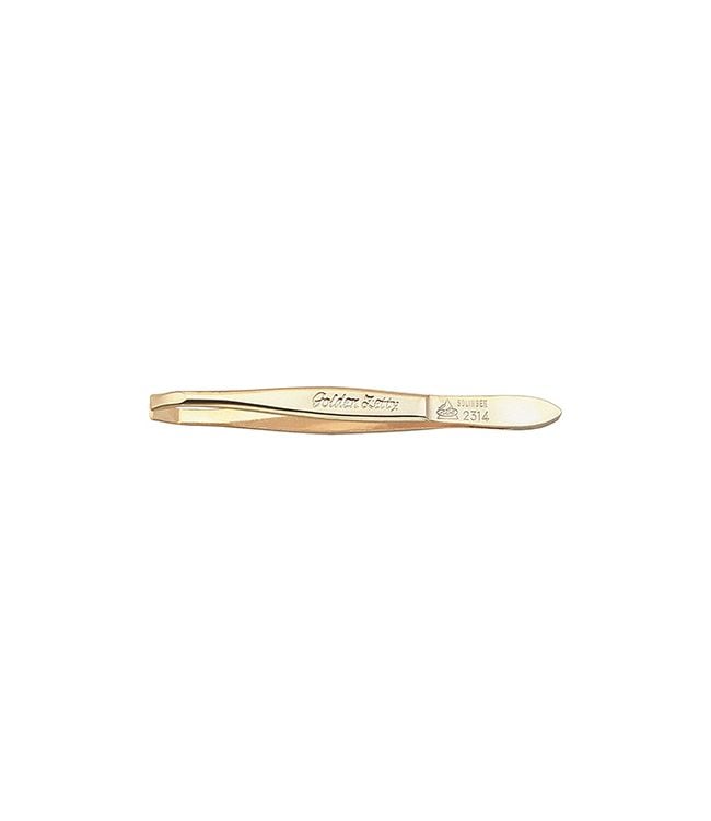 Erbe solingen pincet verguld gebogen 8cm (erbe92314)