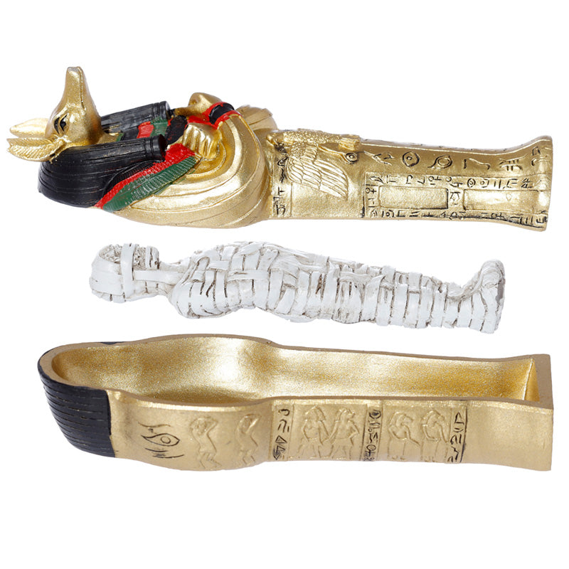 Egypte -anubis sarcofaag met mummie