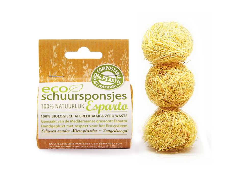 Enjoy la vida eco-schuursponsje - esparto