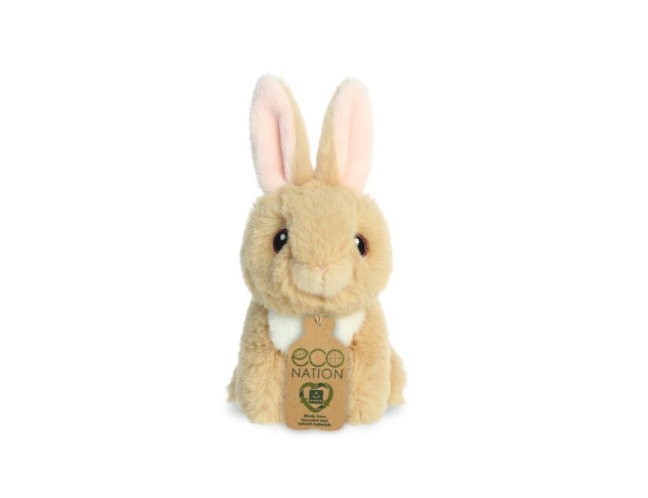 Eco nation pluchen knuffel - mini - konijn - 13 cm