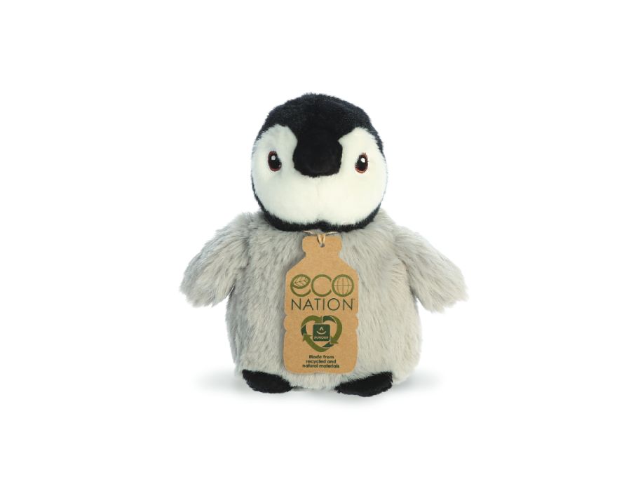 Eco nation pluchen knuffel - mini - pinguïn - 13 cm