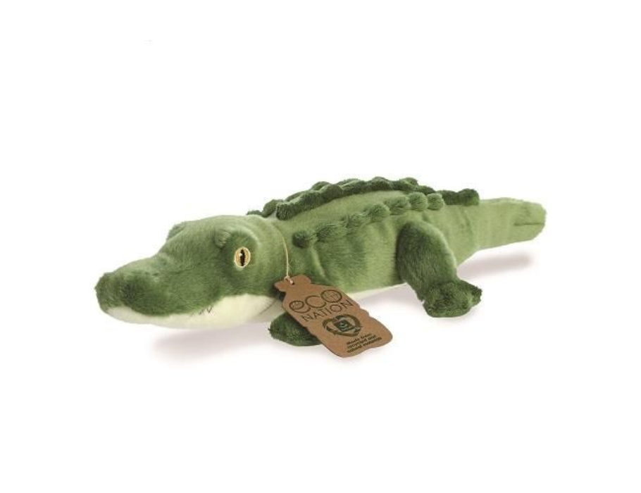 Eco nation pluchen knuffel - alligator - 36 cm