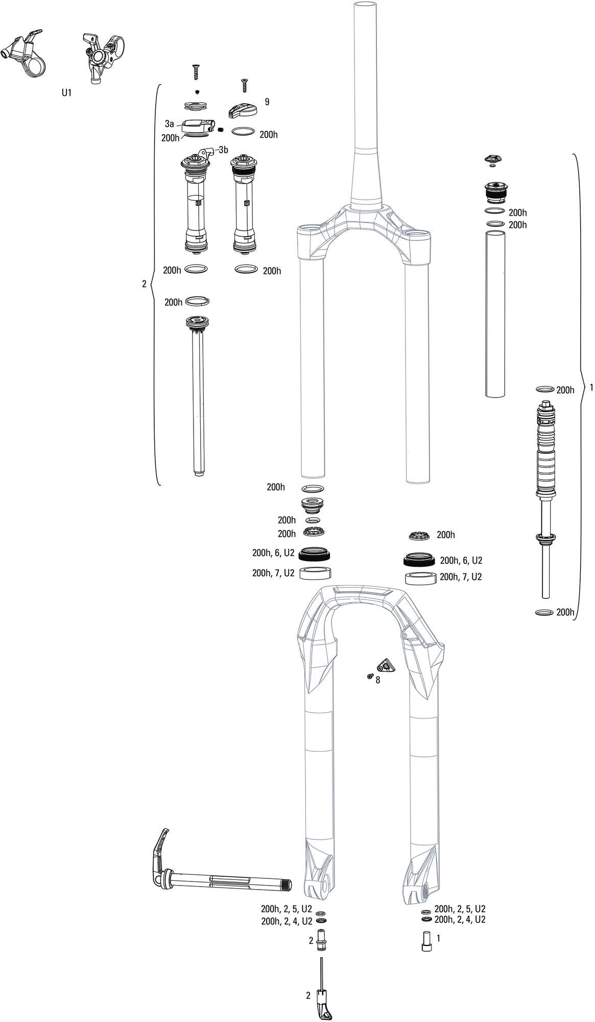 Rockshox verende voorvork judy silver tk 27,5 susp.fork rs judy sil.tk 100mm black poploc