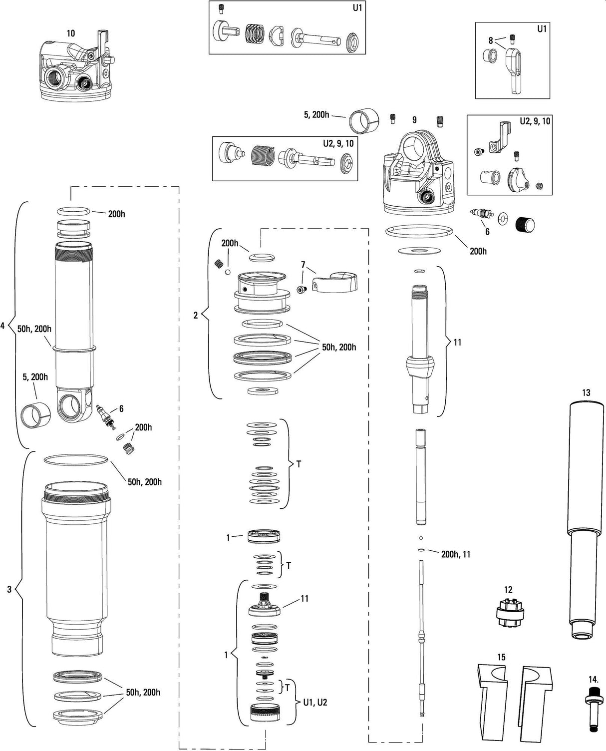Rockshox schokdemper sidluxe ultimate 2p rear shock rs sidluxe ult.2p 170 x 32,5mm
