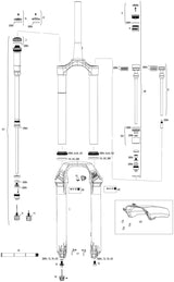 Rockshox verende voorvork lyrik ultimate rc2 27,5 + 29 boost susp.fork rs lyrik ult. rc2 27,5 + 29 red