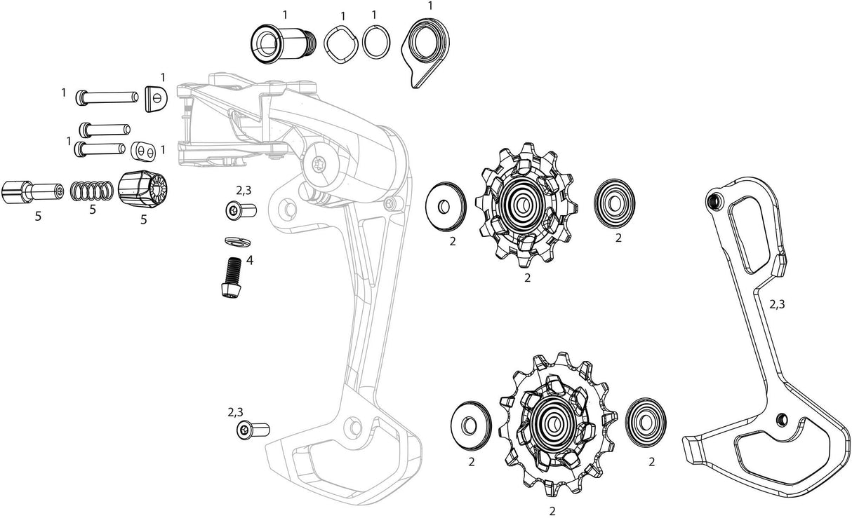 Sram achterderailleur apex xplr achterderailleur. top xplr 10 11-44t